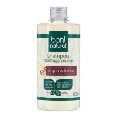Shampoo Natural Hidratação Suave Argan E Linhaça 500ml  Boni Natural