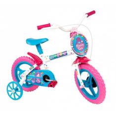 Bicicleta Infantil Princesa Tiara Aro 12 Rosa E Azul Styll Kids - Styl