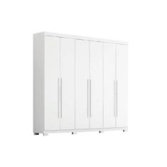 Guarda Roupa Casal Nubia 6 Portas e 4 Gavetas Branco - ACP