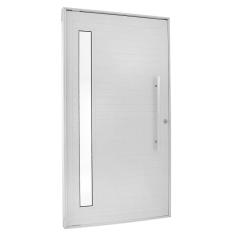 Porta Lambril Pivotante com Puxador e Visor Esquerda Topsul 220x120cm Esquadrisul Branco