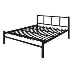 Cama Casal 1,40 Int. De Tubolar/aço Alojamento - JB Moveis, Preto