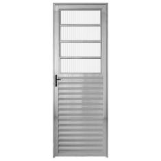 Porta de Alumínio Brilhante Basculante Hale Esquadrias - Lado Direito 