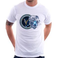 Camiseta Signo Áries Astrologia - Foca na Moda, Branco, GG