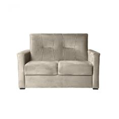 Sofá 2 Lugares Pequeno Alice E Porta Controle Herreiro Bege