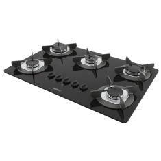 Cooktop Safe Ferro Fundido 5 Bocas A Gás Nardelli Preto Bivolt