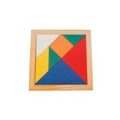 Brinquedos Educativos - Jogo Tangram - 20x20cm 7 Peças - Sonho de Cria