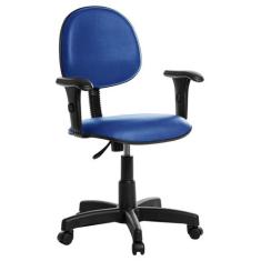 Cadeira de Escritório Executiva Com Braço Azul RJ - GoldFlex