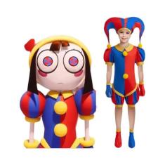 Traje de Cosplay de Natal para Crianças - Fantasia de Circo com Chapéu