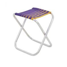 Banqueta De Praia Tramontina Fiji Em Alumínio Com Assento Roxo E Amarelo