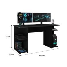 Mesa Para Computador Gamer E Painel Para Até 55" Carraro