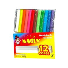 Kit 3 Caixas Massinha De Modelar 12 Cores Magix 130Grs