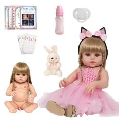 Boneca Reborn Recém Nascida Coelhinha Linda Vários Itens - Cegonha Reb