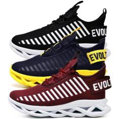 Kit 3 Tênis Easy Style Masculino Evoltenn Solado Trançado Moderno Leve-Masculino