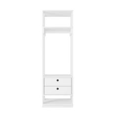 Guarda Roupa Solteiro Francia 2 Gavetas MDP Branco