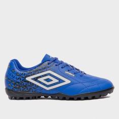 Chuteira Society Umbro Class Neo Unissex, Azul royal, Branco, 40