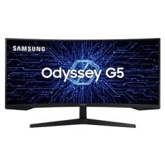 Monitor Gamer Curva Ultrawide Samsung Odyssey G5 34 Uwqhd, 165Hz, 1ms, Hdr10, HDMI, Dp, Freesync Premium Preto