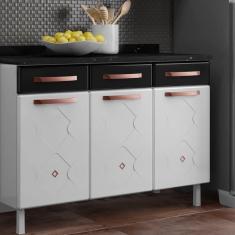 Balcão Gabinete Cozinha Aço Telasul Mirage New C/tampo