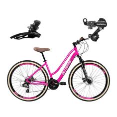 Bicicleta Feminina 29 KSW Sunny 21V Relação Shimano e Trava