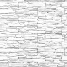 Papel De Parede Pedra Canjiquinha Branca Adesivo Aspecto 3D