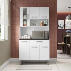 Armário de Cozinha 6 Portas 1 Gaveta Carol - Poliman Móveis