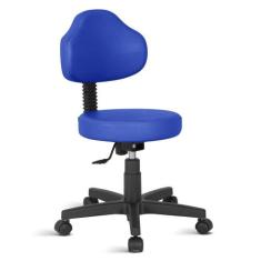 Cadeira Mocho Estética Odontologia Plus Rv - Azul Escuro - Alphaflex