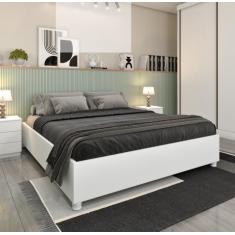 Cama Box Casal Queen Mônaco - Tcil Móveis - Neve