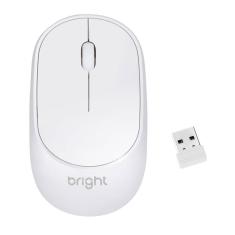 Mouse sem fio BRANCO - MS001 - BRIGHT