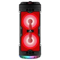 Caixa de som bluetooth Torre recarregável amplificada potente Led RGB 