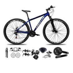 Bicicleta Aro 29 Absolute Nero 5 Câmbios Shimano Altus 24v K7 Freios Hidráulicos Suspensão Trava-Unissex