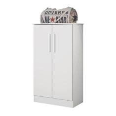Armário Multiuso Sapateira 2 Portas Alaska Notável Móveis, Branco, Qua