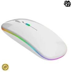 Mouse Sem Fio Wireless Bluetooth Recarregável Led Rgb 2.4ghz Color Por
