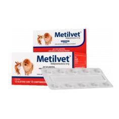 Metilvet 5Mg Anti Inflamatório Vetnil 10 Comprimidos