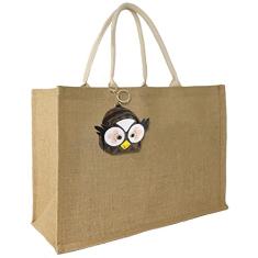 Hibala Bolsa de praia grande de tecido de palha feita à mão com borla de ombro, Bege, Large