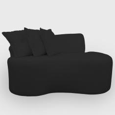 Sofá Pequeno Orgânico 2 lugares living 145 Cm Sala Recepção Clinica Consultório Bouclé