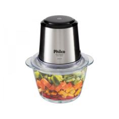 Mini Processador de Alimentos Philco - PPS01I Inox Glass 2 em 1 Copo d