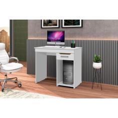 Mesa / Escrivaninha QU Para Estudo Com Espaço Para CPU 1 Gaveta Cor Br