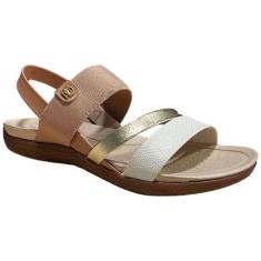 Sandália Feminina Modare Ultra Conforto Rasteira Ortopédica Tiras Elás