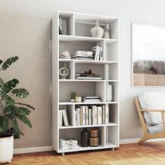 Estante para livros 5 prateleiras 12 nichos euforia yescasa branco - B