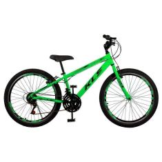 Bicicleta Aro 24 Alum Kls Sport Gold Freio V-Brake Mtb 21V-Masculino
