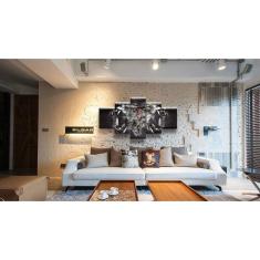Quadro Decorativo NBA 5 peças 130x65 cm em tecido