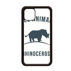 Capa com desenho de rinoceronte Animal Blue Outline para iPhone 11 Pro Max para Apple Mobile Case