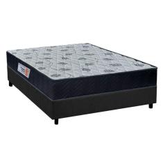  Cama Box Casal: Colchão Ortopédico Orthoflex Foggia Sogni Unic Face + Base CRC Suede Gray(138x188)
