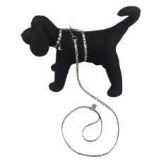 Coleira de gato com guia peitoral regulável para pet luxo