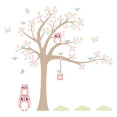 Adesivo de Parede Árvore Coruja Baby Galho Direita - Quartinhos