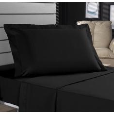 Jogo de Cama Solteiro Percal 400 Fios 03 Pçs Com Aba Americana, Antiác