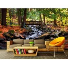 Papel de Parede Paisagens Floresta 90 - 1,00 X 1,00 - Voce Decorando