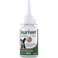 Solução Otológica Vetnil Aurivet Clean para Cães e Gatos - 50 ml
