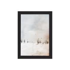 Quadro Abstrato para Sala Árvores Moldura Preta 22x32cm - Quartinhos