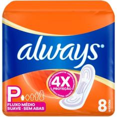 Absorvente Always Super Proteção Suave sem Abas - 8 unidades