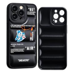 CHBSHENG Capa de telefone legal para iPhone 16 Pro Max para meninos homens design de rua estética à prova de choque basquete tênis esportes designer capas compatíveis com iPhone 16 Promax preto